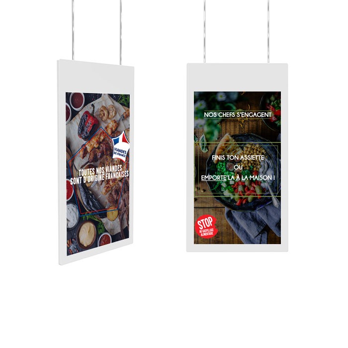 ecran d'affichage dynamique suspendu